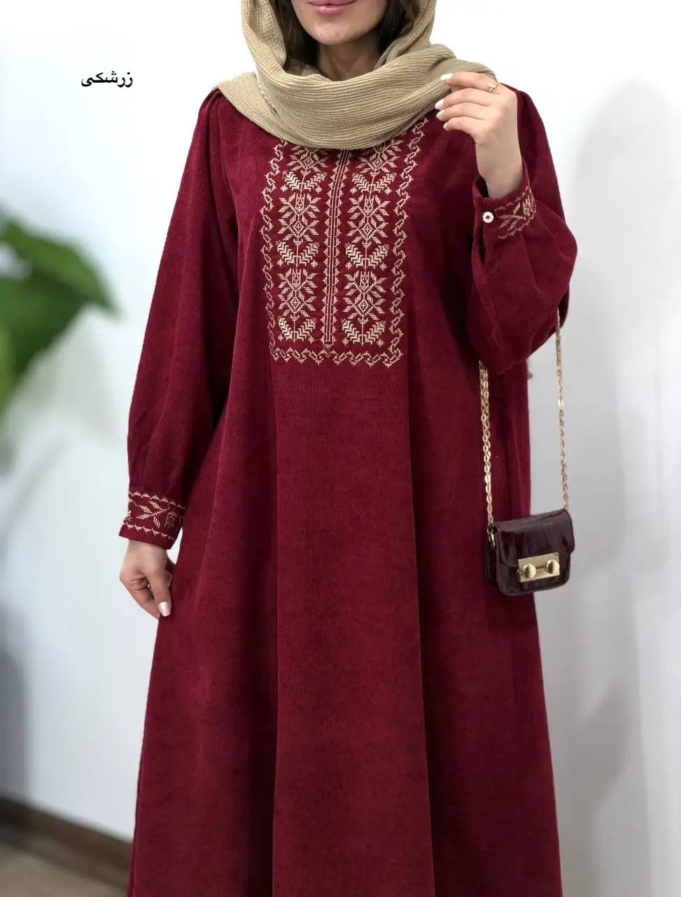 پیراهن مانتویی گلدوزی هدیه 1